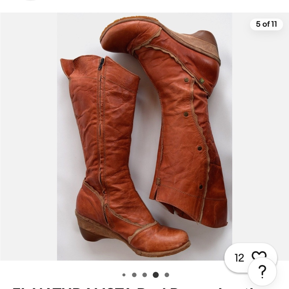 El Naturalista Tan Leather Heeled Boots